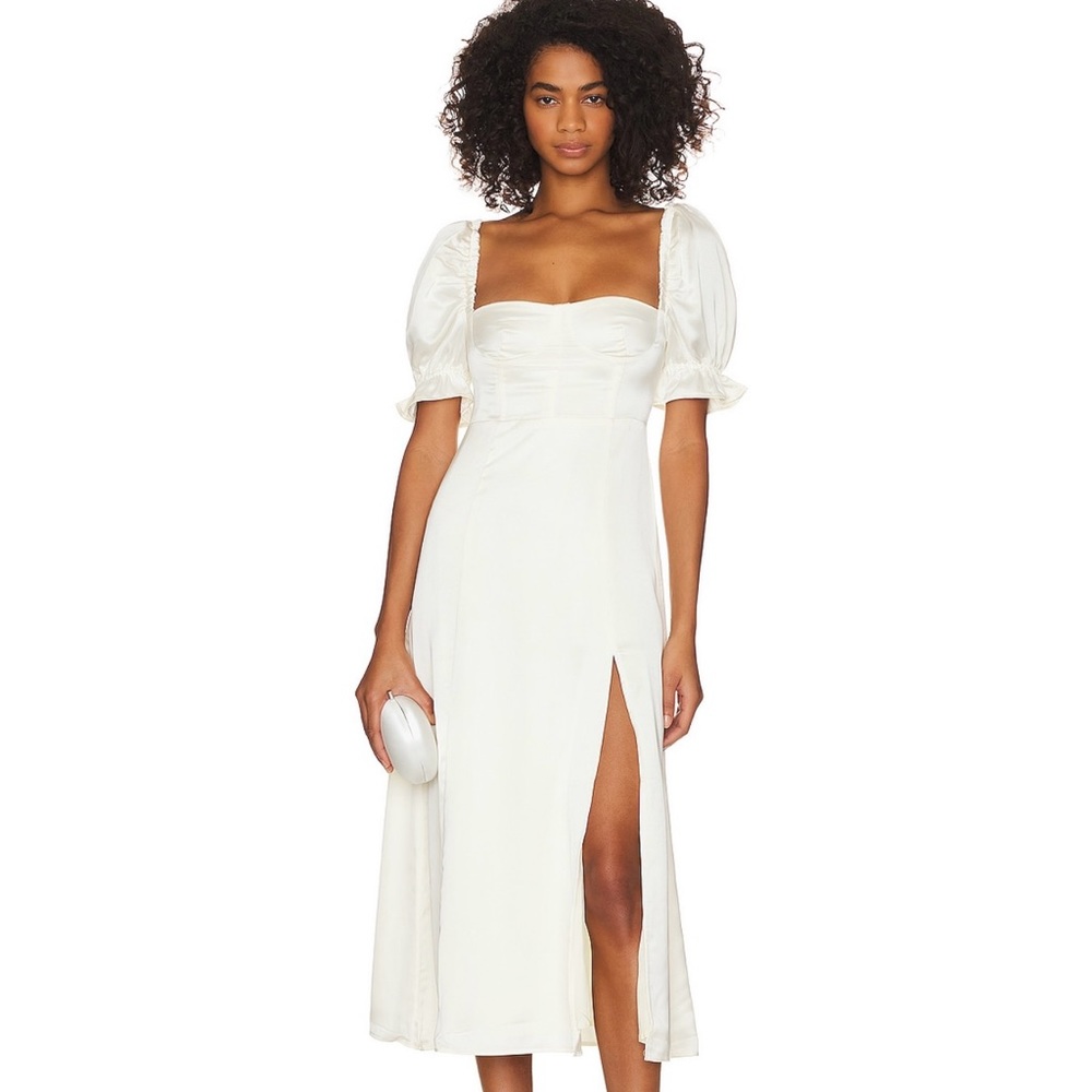 WeWoreWhat Puff Sleeve Midi Dress